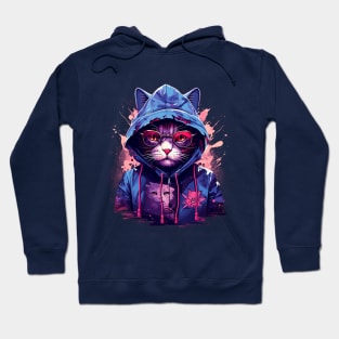 Cool cat in glasses Hoodie